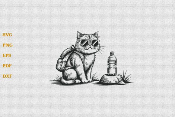 Funny Hiking Sarcastic Cat SVG Cut File Review