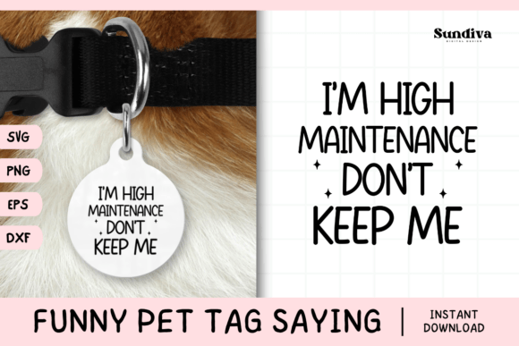 Funny Pet Tag Saying SVG 13 for Crafts and Graphics