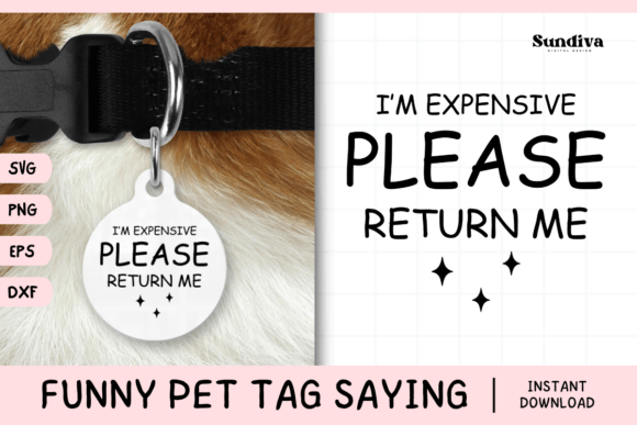 Funny Pet Tag Saying SVG 16 for Creative Crafts and Graphics