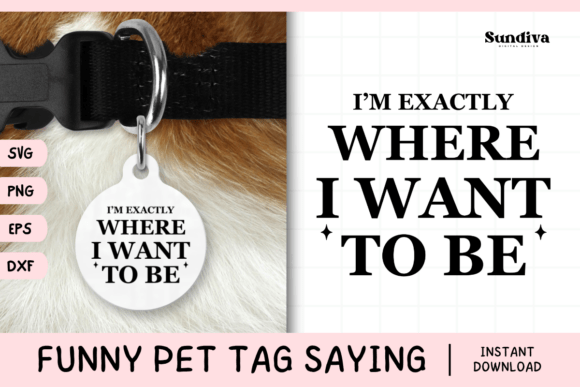 Funny Pet Tag Saying SVG 17 for Crafts and Graphics
