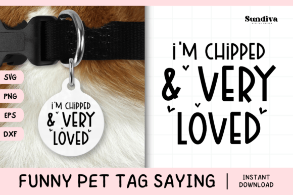 Funny Pet Tag Saying SVG 18 for Crafts and Graphics