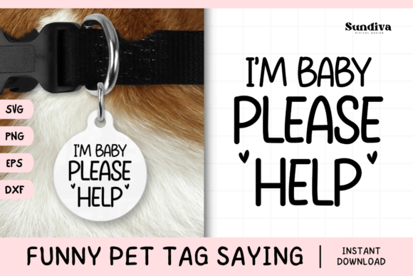 Funny Pet Tag Saying SVG 19 for Crafts and Graphics
