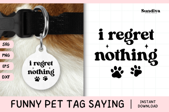 Funny Pet Tag Saying SVG 26 for Crafts and Graphics