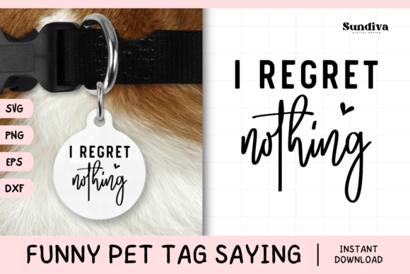 Funny Pet Tag Saying SVG 27 for Crafts and Graphics