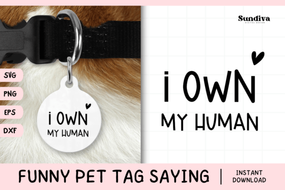 Funny Pet Tag Saying SVG 30 for Graphics and Crafts