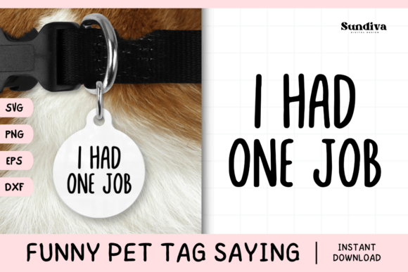 Funny Pet Tag Saying SVG 37 for Crafts and Graphics