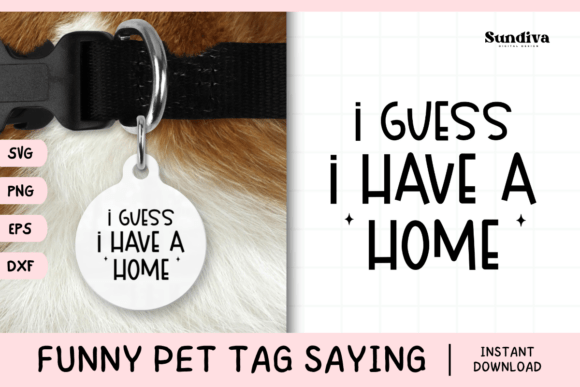 Funny Pet Tag Saying SVG 38 for Crafts and Graphics