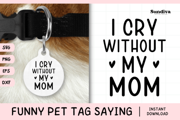 Funny Pet Tag Saying SVG 48 for Crafts and Graphics