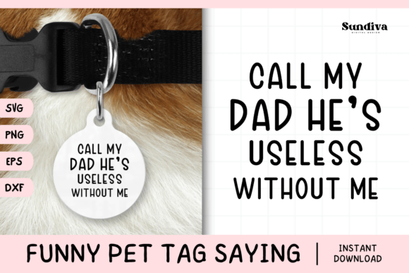 Funny Pet Tag Saying SVG 56 for Crafts and Graphics