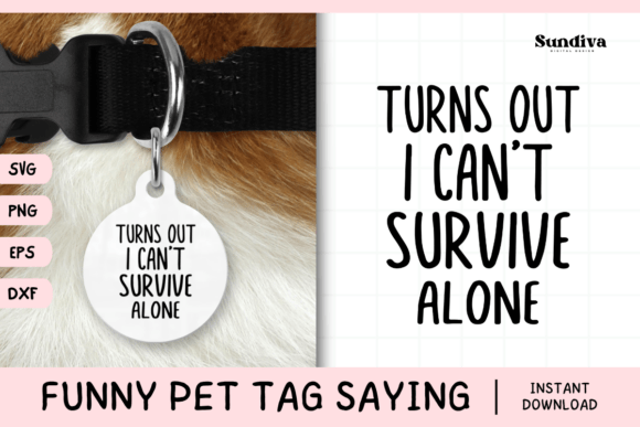 Funny Pet Tag Saying SVG 57 for Crafts and Graphics