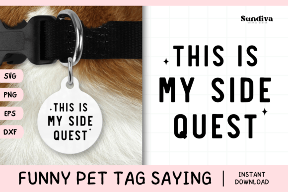 Funny Pet Tag Saying SVG 60 for Crafts and Graphics