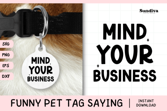 Funny Pet Tag Saying SVG 8 for Crafts and Graphics