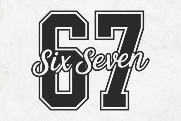 Funny Six Seven Meme SVG for Crafts and Graphics